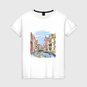Женская футболка хлопок с принтом Путешествие в Екатеринбурге, 100% хлопок | прямой крой, круглый вырез горловины, длина до линии бедер, слегка спущенное плечо | 