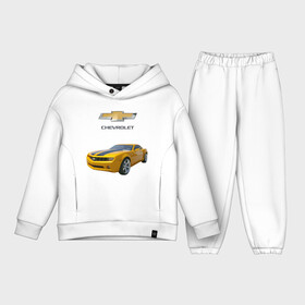 Детский костюм хлопок Oversize с принтом Chevrolet Camaro в Екатеринбурге,  |  | chevrolet | авто | автомобиль | блатная | иномарка | красивая | крутая | логотип | марка | марка красивая | машина | пацанский таз | прикольная | седан | сша | тачила | тачка | шевроле | эмблема