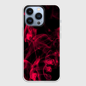 Чехол для iPhone 13 Pro с принтом Smoke color в Екатеринбурге,  |  | Тематика изображения на принте: 3d | битва огней | другие | жар | камин | красный | огонь | печь | пламя | пожар | прикольные | пыл | синий | стихия | столкновение огней | топка | тренд | узор | цветные | череп | яркие