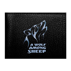 Обложка для студенческого билета с принтом Волк среди овец в Екатеринбурге, натуральная кожа | Размер: 11*8 см; Печать на всей внешней стороне | wolf among sheep | татуировка | хищник