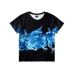 Детская футболка 3D с принтом Smoke в Екатеринбурге, 100% гипоаллергенный полиэфир | прямой крой, круглый вырез горловины, длина до линии бедер, чуть спущенное плечо, ткань немного тянется | Тематика изображения на принте: 
