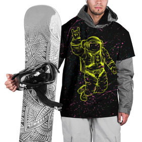 Накидка на куртку 3D с принтом Космический рок в Екатеринбурге, 100% полиэстер |  | Тематика изображения на принте: космонавт | светящиеся | скафандр | флуоресцентный | флюр | флюровый