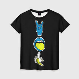 Женская футболка 3D с принтом S/D/RnR в Екатеринбурге, 100% полиэфир ( синтетическое хлопкоподобное полотно) | прямой крой, круглый вырез горловины, длина до линии бедер | светящиеся | флуоресцентный | флюр | флюровый