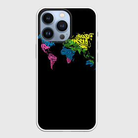 Чехол для iPhone 13 Pro с принтом Весь мир   Россия в Екатеринбурге,  |  | карта мира | светящиеся | флуоресцентный | флюр | флюровый