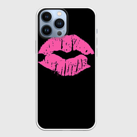 Чехол для iPhone 13 Pro Max с принтом Чмок в Екатеринбурге,  |  | Тематика изображения на принте: губы | светящиеся | флуоресцентный | флюр | флюровый