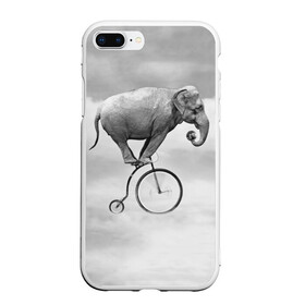 Чехол для iPhone 7Plus/8 Plus матовый с принтом Hipster Bike в Екатеринбурге, Силикон | Область печати: задняя сторона чехла, без боковых панелей | elephant | hipster | индия | йога | слон | хипстер