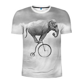 Мужская футболка 3D спортивная с принтом Hipster Bike в Екатеринбурге, 100% полиэстер с улучшенными характеристиками | приталенный силуэт, круглая горловина, широкие плечи, сужается к линии бедра | elephant | hipster | индия | йога | слон | хипстер