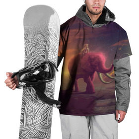 Накидка на куртку 3D с принтом Индия в Екатеринбурге, 100% полиэстер |  | elephant | hipster | индия | йога | слон | хипстер