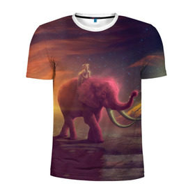 Мужская футболка 3D спортивная с принтом Индия в Екатеринбурге, 100% полиэстер с улучшенными характеристиками | приталенный силуэт, круглая горловина, широкие плечи, сужается к линии бедра | elephant | hipster | индия | йога | слон | хипстер