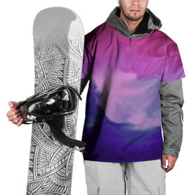 Накидка на куртку 3D с принтом WaterColor violet в Екатеринбурге, 100% полиэстер |  | 