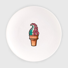 Тарелка с принтом Мороженое в Екатеринбурге, фарфор | диаметр - 210 мм
диаметр для нанесения принта - 120 мм | мороженое | осьминог | присоски | тентакли | щупальца