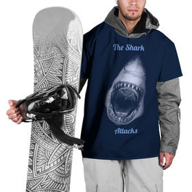Накидка на куртку 3D с принтом the shark attacks в Екатеринбурге, 100% полиэстер |  | Тематика изображения на принте: shark | акула | глубина | зубы | море | океан | пасть | укус | хищник