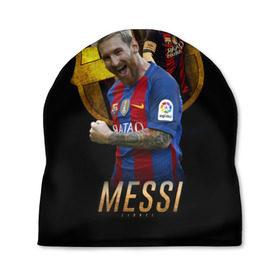 Шапка 3D с принтом Messi в Екатеринбурге, 100% полиэстер | универсальный размер, печать по всей поверхности изделия | barcelona | lionel  messi | messi | барса | барселона | лионель месси | футбол | футбольный  клуб барселона