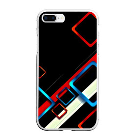 Чехол для iPhone 7Plus/8 Plus матовый с принтом Soul geometry в Екатеринбурге, Силикон | Область печати: задняя сторона чехла, без боковых панелей | 3d | грань | краски | кубик | кубики | линии | мозаика | прикольные | разноцветные | ребро | текстура | тени | узор