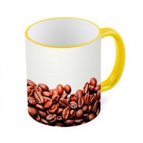 Кружка 3D с принтом coffee в Екатеринбурге, керамика | ёмкость 330 мл | Тематика изображения на принте: 3d | beans | coffee | еда | зерна | кофе | напиток | природа | текстуры