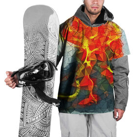 Накидка на куртку 3D с принтом Vulkan polygon в Екатеринбурге, 100% полиэстер |  | abstraction | абстракция | геометрия | грани | линии | полигоны | постель | розовый | сочетания | текстура | треугольники