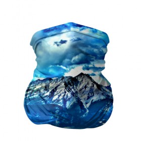 Бандана-труба 3D с принтом Snowy mountains в Екатеринбурге, 100% полиэстер, ткань с особыми свойствами — Activecool | плотность 150‒180 г/м2; хорошо тянется, но сохраняет форму | 