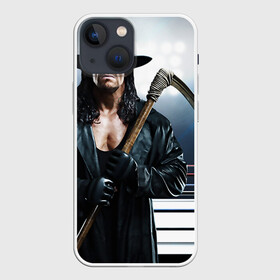 Чехол для iPhone 13 mini с принтом Гробовщик 1 в Екатеринбурге,  |  | brothers of destruction | deadman | mark callous | mark william calaway | master of pain | mean | phenomen | texas red | the undertaker | байкер | гробовщик | марк уильям кэлвей | мертвец | рестлер | рестлмания