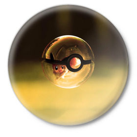 Значок с принтом Покебол в Екатеринбурге,  металл | круглая форма, металлическая застежка в виде булавки | pikachu | pokemon | пикачу | покемон | сквиртл