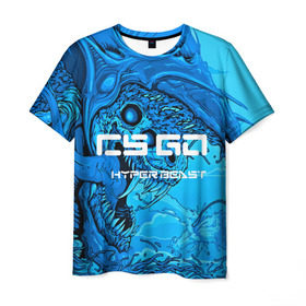 Мужская футболка 3D с принтом CS GO:Hyper beast(cold style) в Екатеринбурге, 100% полиэфир | прямой крой, круглый вырез горловины, длина до линии бедер | hyper beast | кс го | скоростной зверь