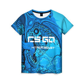 Женская футболка 3D с принтом CS GO:Hyper beast(cold style) в Екатеринбурге, 100% полиэфир ( синтетическое хлопкоподобное полотно) | прямой крой, круглый вырез горловины, длина до линии бедер | hyper beast | кс го | скоростной зверь