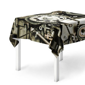 Скатерть 3D с принтом Двигатель в Екатеринбурге, 100% полиэстер (ткань не мнется и не растягивается) | Размер: 150*150 см | двигатель | механизм | мотор