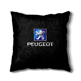 Подушка 3D с принтом Peugeot в Екатеринбурге, наволочка – 100% полиэстер, наполнитель – холлофайбер (легкий наполнитель, не вызывает аллергию). | состоит из подушки и наволочки. Наволочка на молнии, легко снимается для стирки | brand | car | france | logo | peugeot | автомобиль | логотип | марка | франция