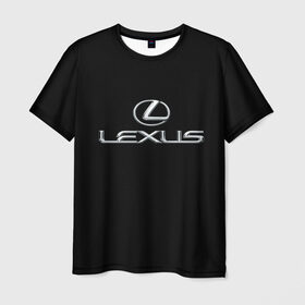 Мужская футболка 3D с принтом lexus в Екатеринбурге, 100% полиэфир | прямой крой, круглый вырез горловины, длина до линии бедер | Тематика изображения на принте: brand | car | japan | lexus | logo | toyota motor | автомобиль | лексус | логотип | марка | япония