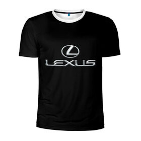 Мужская футболка 3D спортивная с принтом lexus в Екатеринбурге, 100% полиэстер с улучшенными характеристиками | приталенный силуэт, круглая горловина, широкие плечи, сужается к линии бедра | brand | car | japan | lexus | logo | toyota motor | автомобиль | лексус | логотип | марка | япония