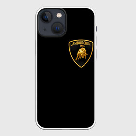 Чехол для iPhone 13 mini с принтом Lamborghini в Екатеринбурге,  |  | brand | car | italy | lamborghini | logo | автомобиль | италия | ламборджини | логотип | марка