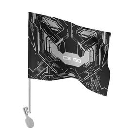 Флаг для автомобиля с принтом CS GO:Black collection в Екатеринбурге, 100% полиэстер | Размер: 30*21 см | 3d | awp | counter strike | game | skin | system lock black | авп | игры | прикольные | скин