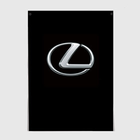 Постер с принтом Lexus в Екатеринбурге, 100% бумага
 | бумага, плотность 150 мг. Матовая, но за счет высокого коэффициента гладкости имеет небольшой блеск и дает на свету блики, но в отличии от глянцевой бумаги не покрыта лаком | brand | car | japan | lexus | logo | toyota motor | автомобиль | лексус | логотип | марка | япония