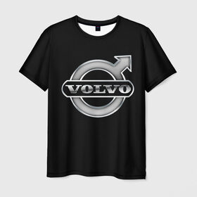 Мужская футболка 3D с принтом Volvo в Екатеринбурге, 100% полиэфир | прямой крой, круглый вырез горловины, длина до линии бедер | brand | car | logo | sweden | volvo | автомобиль | вольво | логотип | марка | швеция