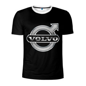 Мужская футболка 3D спортивная с принтом Volvo в Екатеринбурге, 100% полиэстер с улучшенными характеристиками | приталенный силуэт, круглая горловина, широкие плечи, сужается к линии бедра | Тематика изображения на принте: brand | car | logo | sweden | volvo | автомобиль | вольво | логотип | марка | швеция