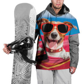 Накидка на куртку 3D с принтом Джек рассел - в гамаке в Екатеринбурге, 100% полиэстер |  | волкодав | дворняжка | джек | джек рассел | домашние животные | любимец | мопс | овчарка | пес | песик | питомец | рассел | сенбернар | собака | собачка