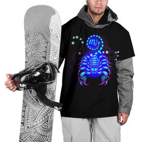 Накидка на куртку 3D с принтом Скорпион в Екатеринбурге, 100% полиэстер |  | Тематика изображения на принте: scorpius | арт | астрономия | другие | звезды | знак зодиака | космос | неоновые | прикольные | скорпион | яркие