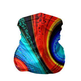 Бандана-труба 3D с принтом Двойной фрактал в Екатеринбурге, 100% полиэстер, ткань с особыми свойствами — Activecool | плотность 150‒180 г/м2; хорошо тянется, но сохраняет форму | абстракция | цветные | яркие