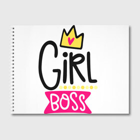 Альбом для рисования с принтом Girl Boss в Екатеринбурге, 100% бумага
 | матовая бумага, плотность 200 мг. | девочка | девчачья