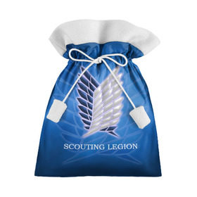 Подарочный 3D мешок с принтом Scouting Legion в Екатеринбурге, 100% полиэстер | Размер: 29*39 см | attack on titan | wings | атака титанов | крылья свободы
