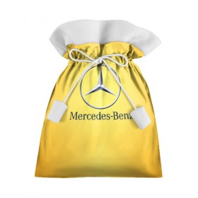 Подарочный 3D мешок с принтом Yellow Benz в Екатеринбурге, 100% полиэстер | Размер: 29*39 см | car | mercedes | авто | мерседес
