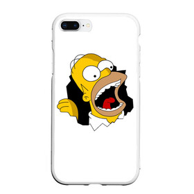 Чехол для iPhone 7Plus/8 Plus матовый с принтом The Simpsons в Екатеринбурге, Силикон | Область печати: задняя сторона чехла, без боковых панелей | гомер | крик | симпсоны | спрингфилд
