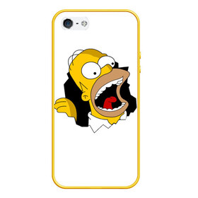 Чехол для iPhone 5/5S матовый с принтом The Simpsons в Екатеринбурге, Силикон | Область печати: задняя сторона чехла, без боковых панелей | гомер | крик | симпсоны | спрингфилд