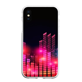 Чехол для iPhone XS Max матовый с принтом Equalizer light в Екатеринбурге, Силикон | Область печати: задняя сторона чехла, без боковых панелей | color | colour | glim | glow | light | lights | shine | world