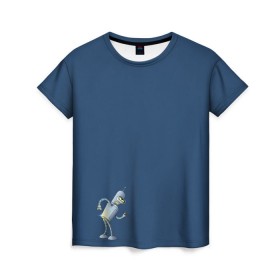 Женская футболка 3D с принтом bender F в Екатеринбурге, 100% полиэфир ( синтетическое хлопкоподобное полотно) | прямой крой, круглый вырез горловины, длина до линии бедер | bender | futurama | planet express | бендер | блестящий | робот | футурама