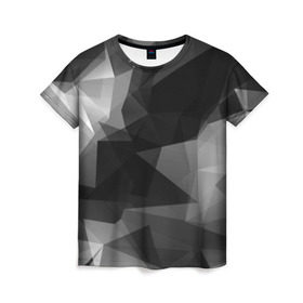 Женская футболка 3D с принтом Camo - Black & White (Чёрно-белый камуфляж) в Екатеринбурге, 100% полиэфир ( синтетическое хлопкоподобное полотно) | прямой крой, круглый вырез горловины, длина до линии бедер | 0x000000123 | camo | камуфляж | чёрно белый