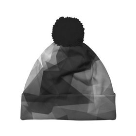 Шапка 3D c помпоном с принтом Camo - Black & White (Чёрно-белый камуфляж) в Екатеринбурге, 100% полиэстер | универсальный размер, печать по всей поверхности изделия | 0x000000123 | camo | камуфляж | чёрно белый