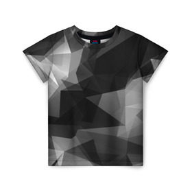 Детская футболка 3D с принтом Camo - Black & White (Чёрно-белый камуфляж) в Екатеринбурге, 100% гипоаллергенный полиэфир | прямой крой, круглый вырез горловины, длина до линии бедер, чуть спущенное плечо, ткань немного тянется | Тематика изображения на принте: 0x000000123 | camo | камуфляж | чёрно белый