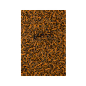 Обложка для паспорта матовая кожа с принтом The Prodigy в Екатеринбурге, натуральная матовая кожа | размер 19,3 х 13,7 см; прозрачные пластиковые крепления | муравей | оранжевый | панк | паттерн | продиджи | рейв | текстура | техно