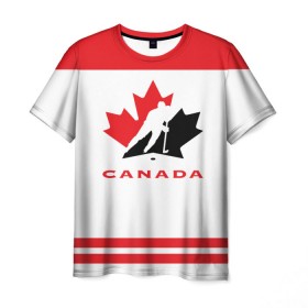 Мужская футболка 3D с принтом TEAM CANADA в Екатеринбурге, 100% полиэфир | прямой крой, круглый вырез горловины, длина до линии бедер | Тематика изображения на принте: 2017 | canada | team | teamcanada | канада | мира | россия | хоккей | чемпионат | чм2017