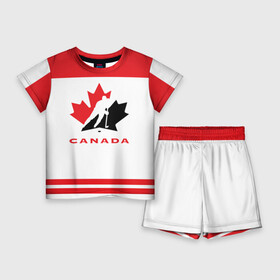 Детский костюм с шортами 3D с принтом TEAM CANADA в Екатеринбурге,  |  | 2017 | canada | team | teamcanada | канада | мира | россия | хоккей | чемпионат | чм2017